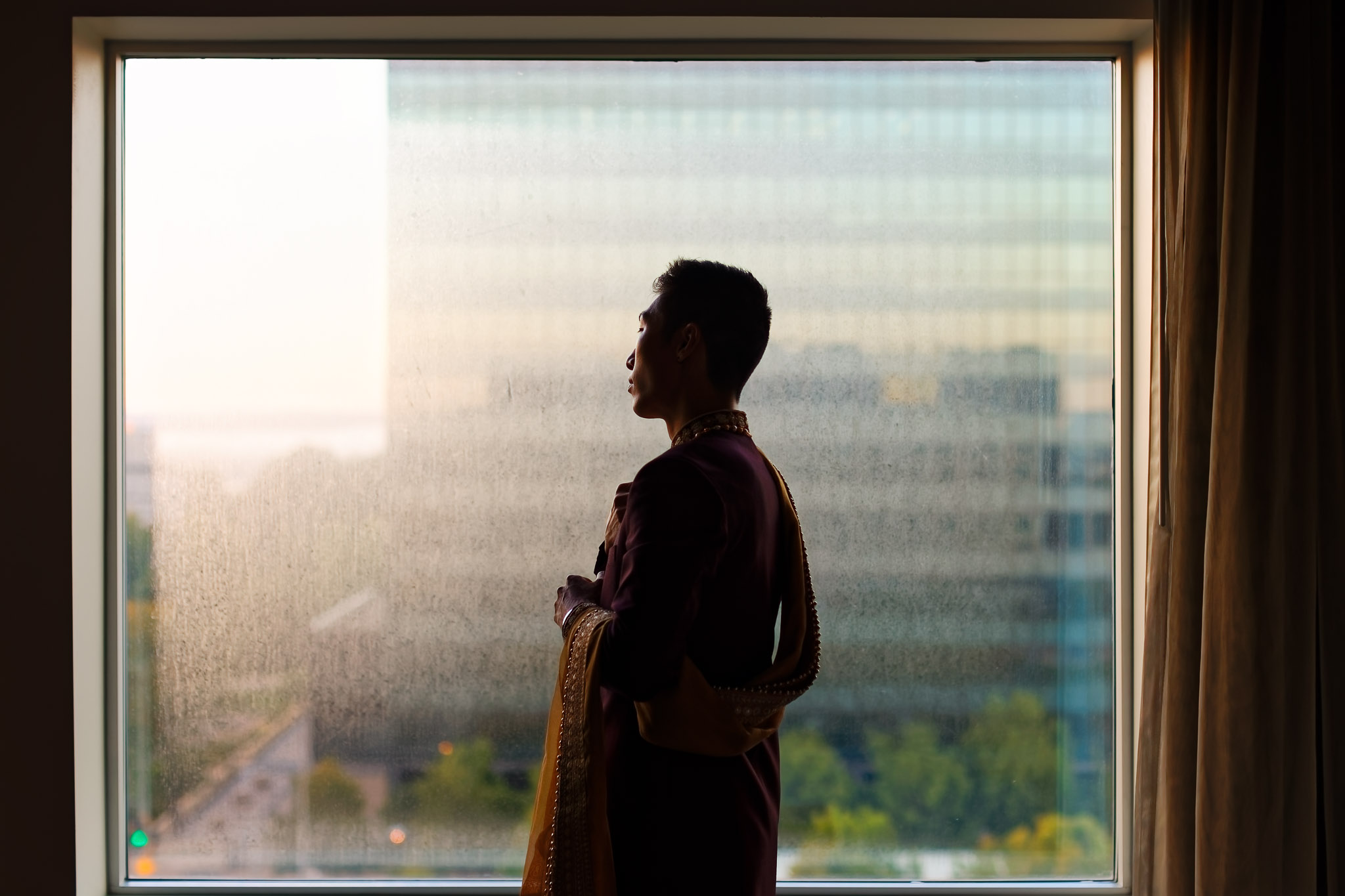 Groom Preparation Portrait - Hyatt Regency Bloomington Wedding