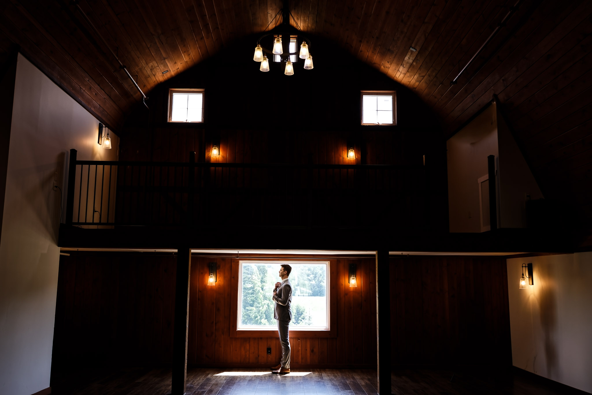 Groom Preparation in Renovated Barn - Bearwood Event Barn Byron
