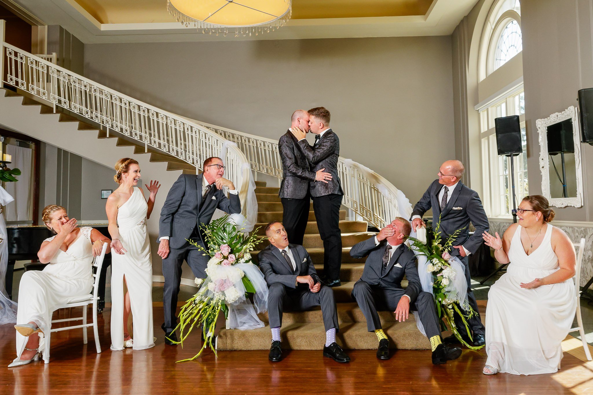Wedding Party Portrait Calhoun Beach Club Minneapolis