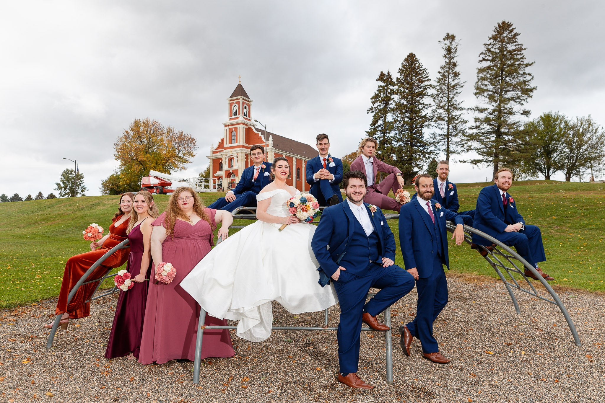 Wedding Party Portrait at Historic Minnesota Church