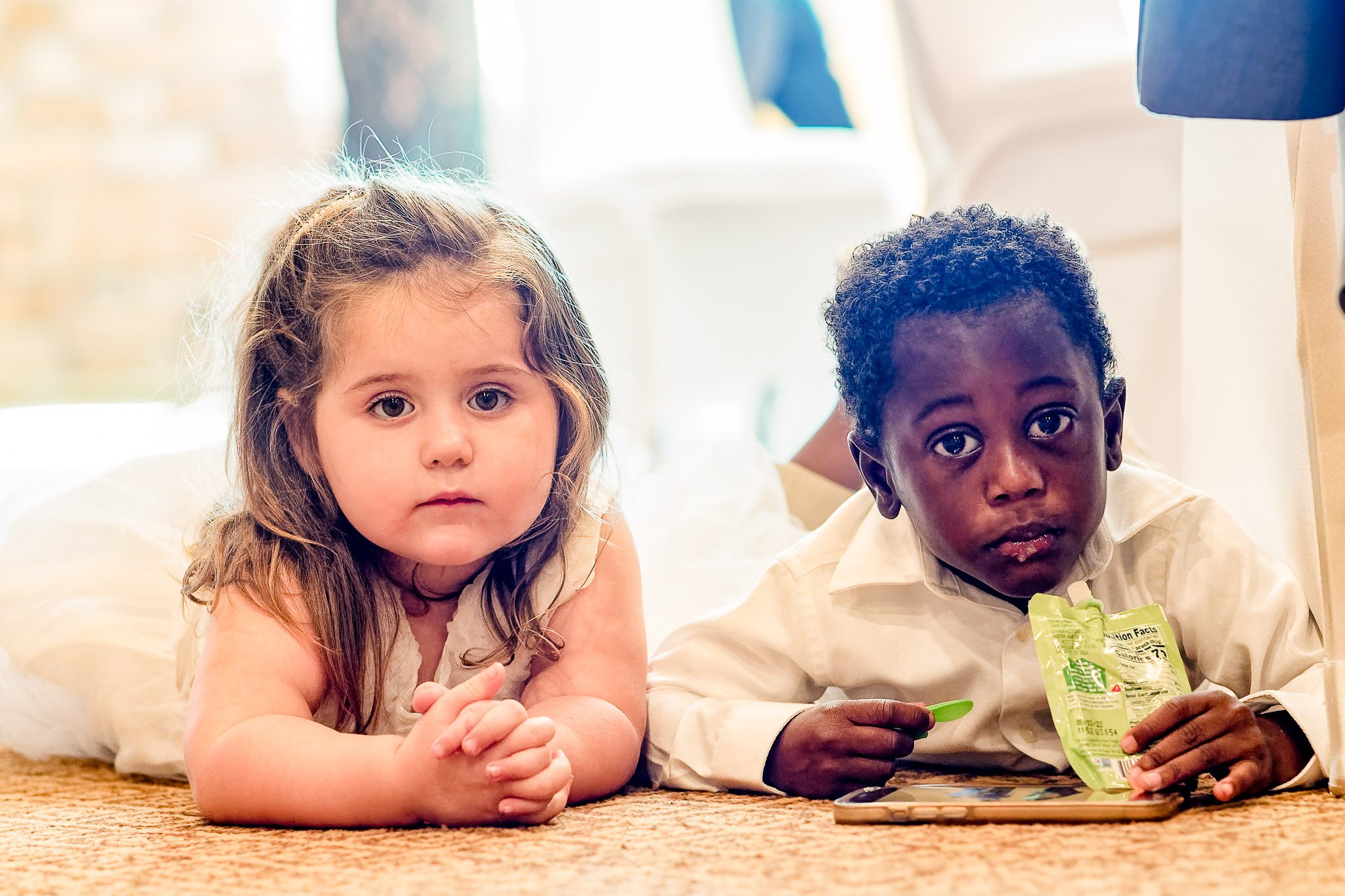 Kids on Floor During Wedding Reception Minneapolis