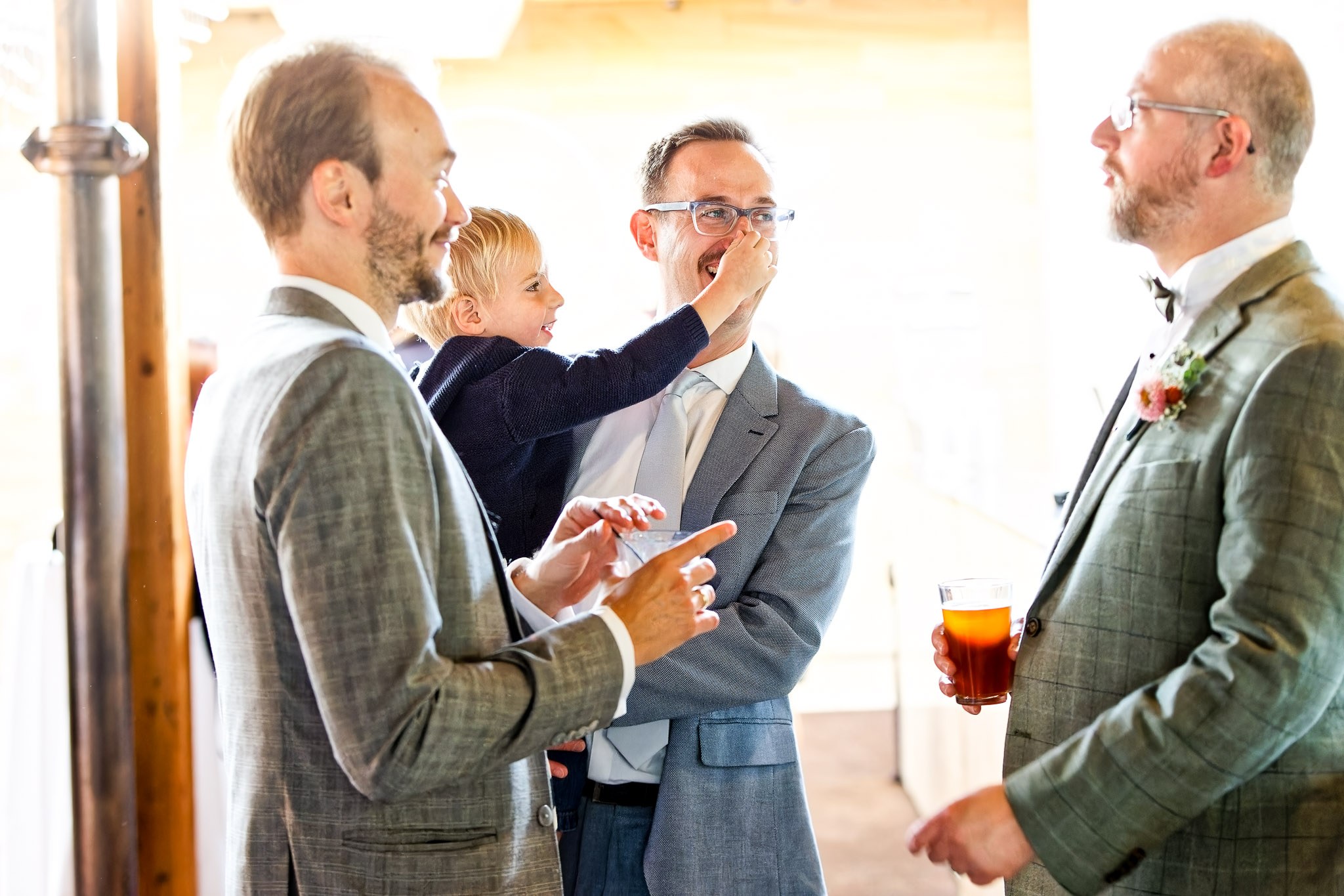 Kids Being Kids at Wedding Cocktail Hour Minneapolis