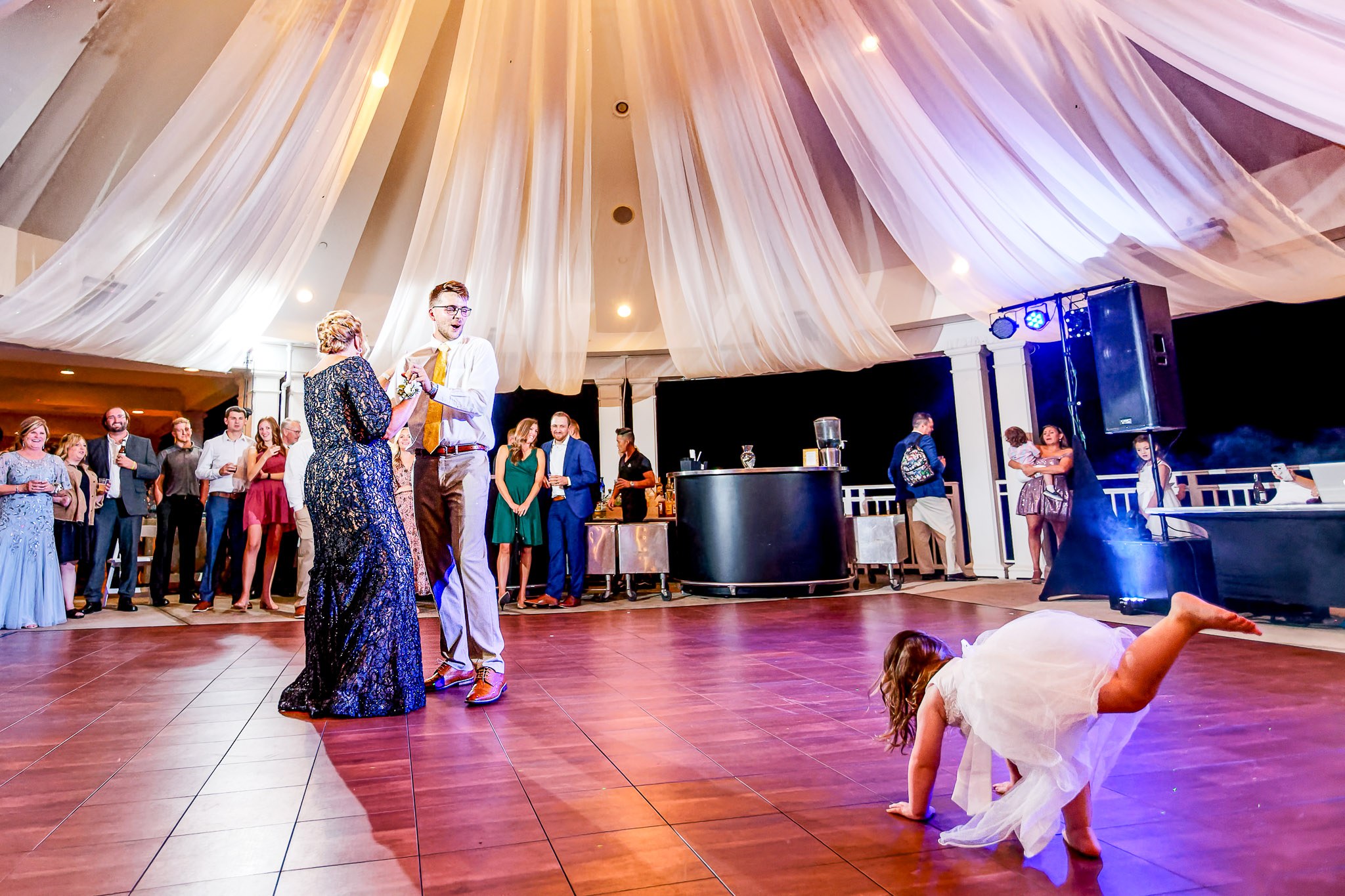 Flower Girl Interrupts Mother-Son Dance at Wedding Reception
