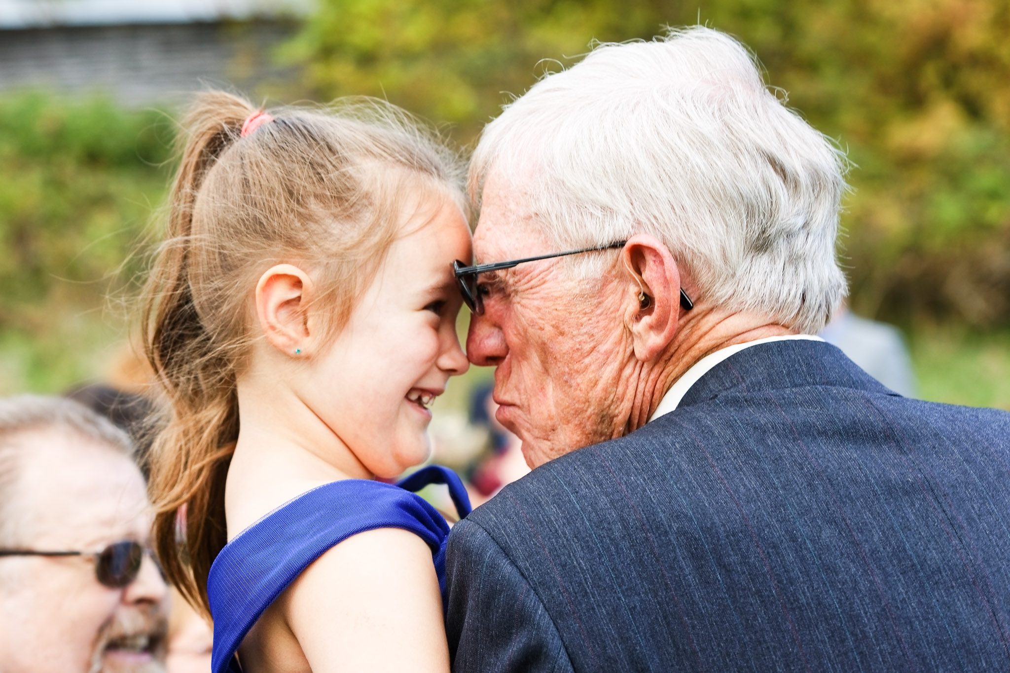 Grandfather Granddaughter Wedding Moment Pepin County Wisconsin
