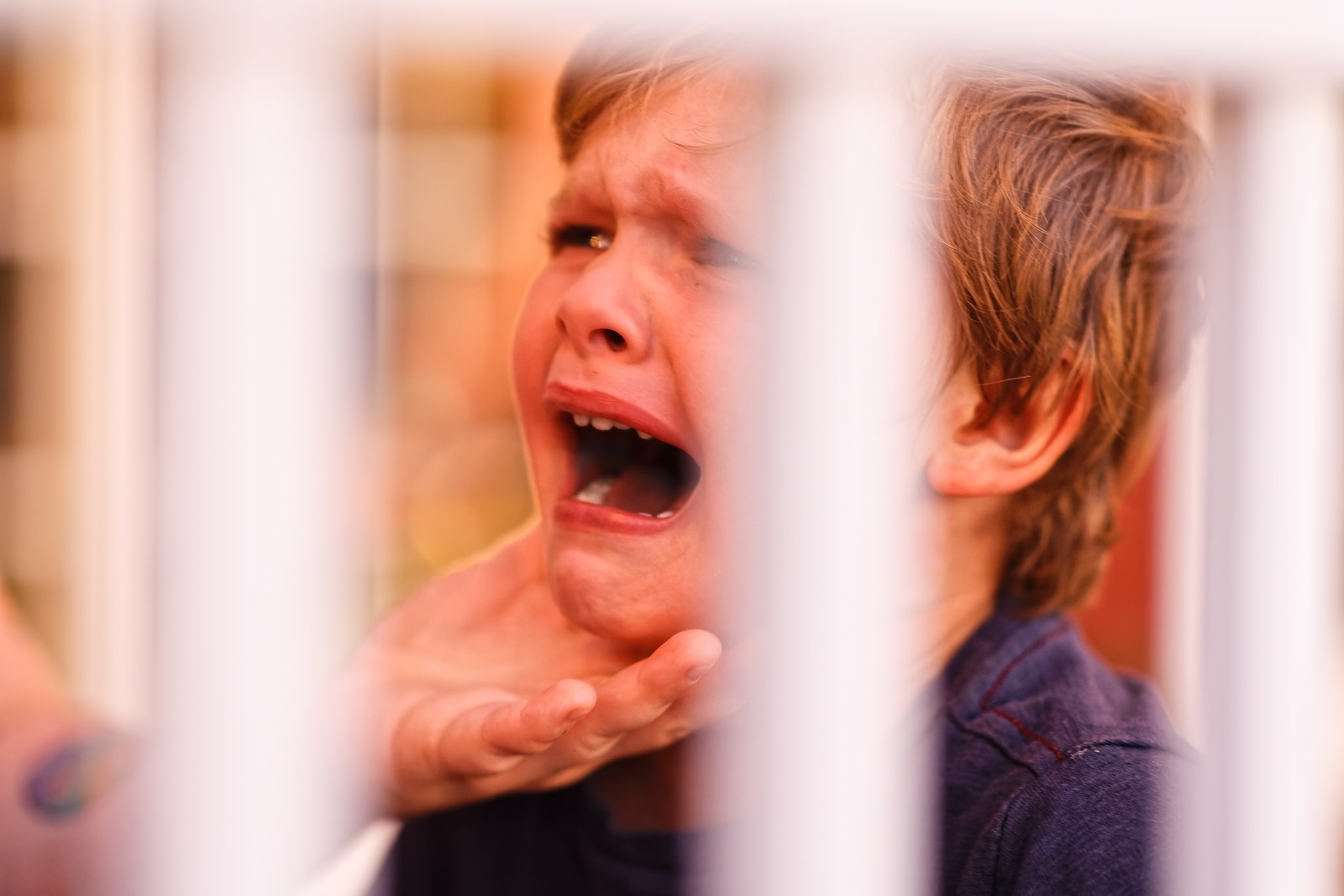 Child Crying During Wedding Reception - Almquist Farm Hastings
