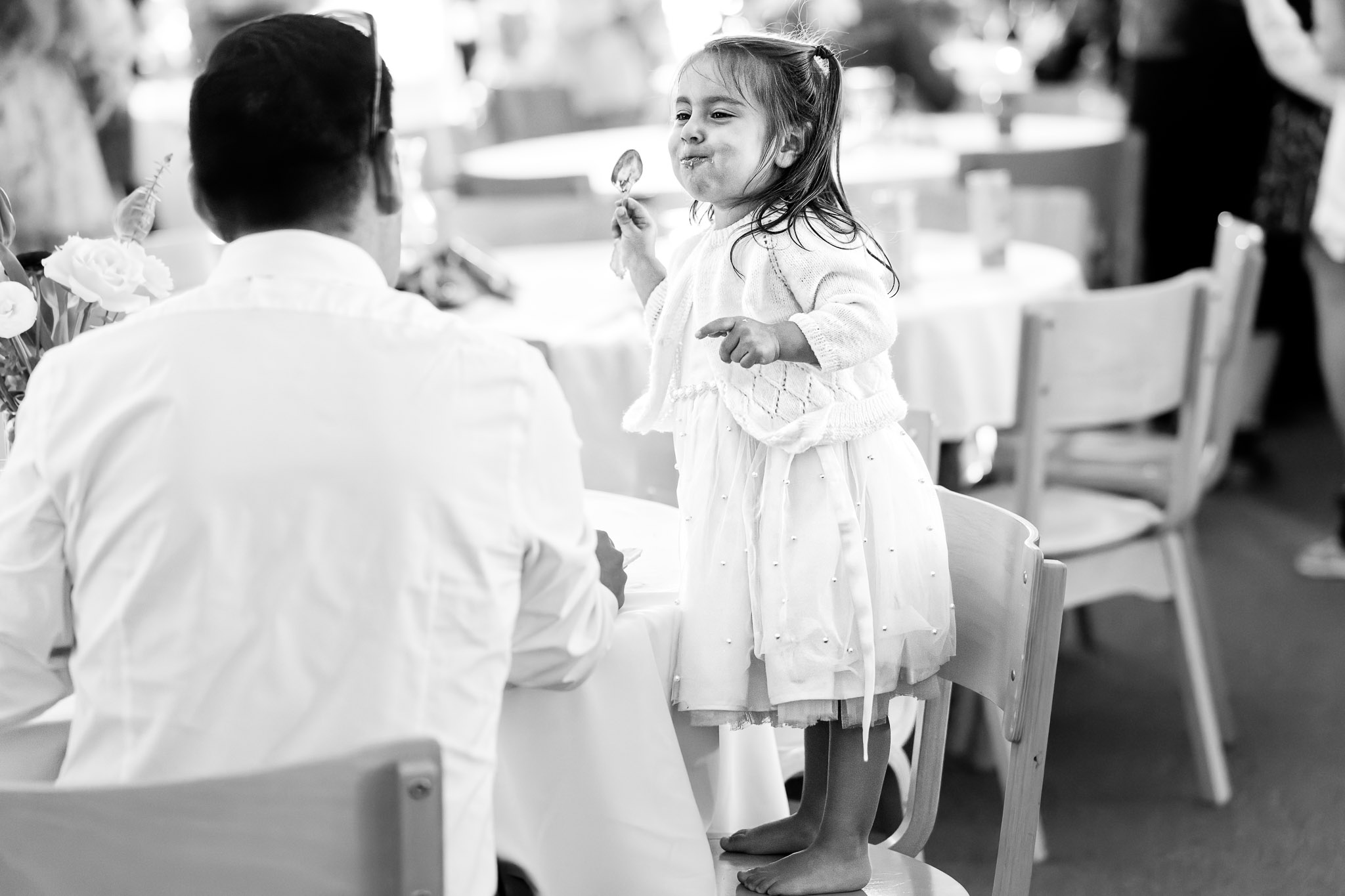 Sassy Flower Girl Moment at St. Joseph Catholic Church Wedding