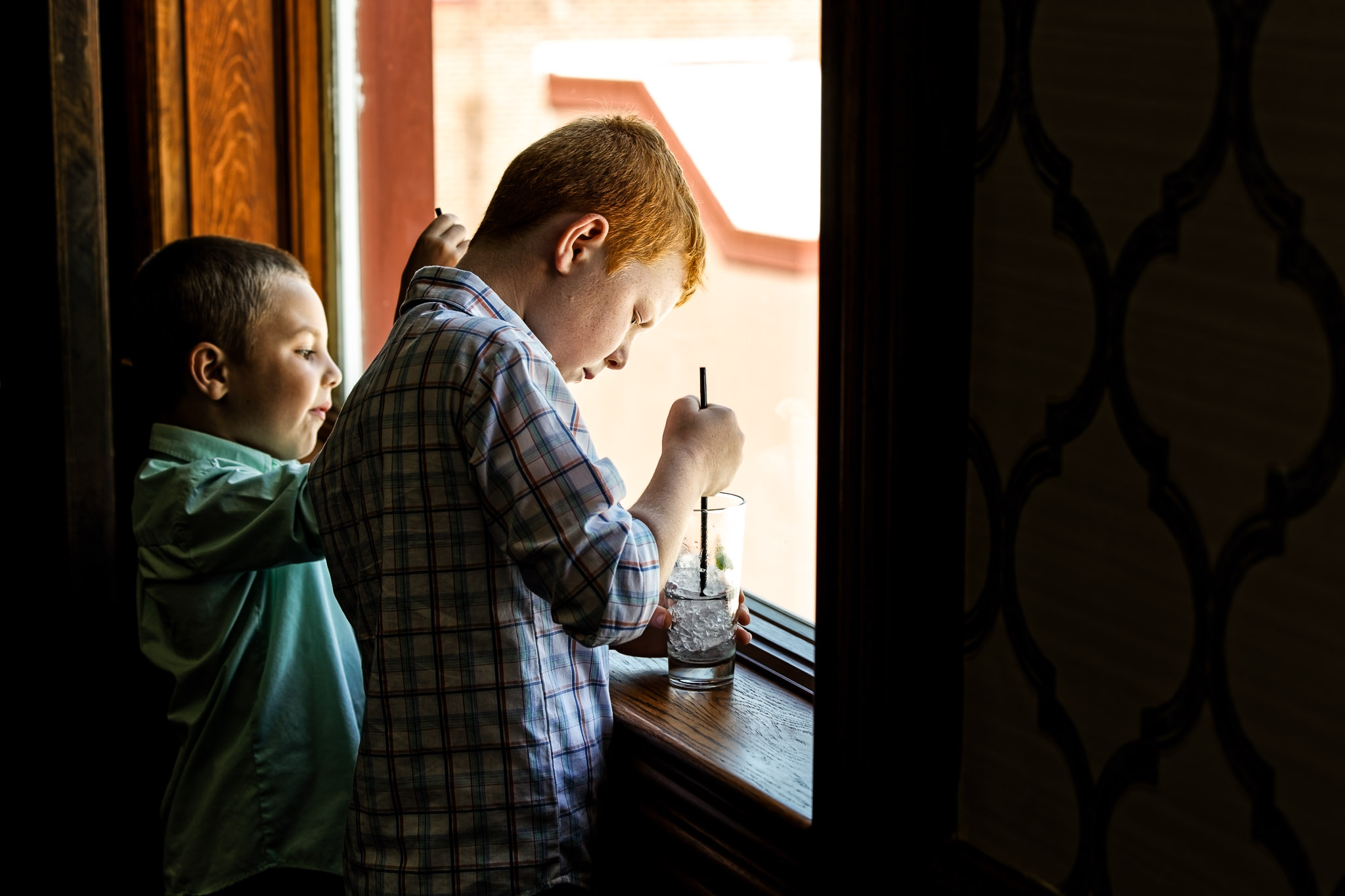 Kids Breaking Ice Cubes Wedding Moment Bearwood Event Barn