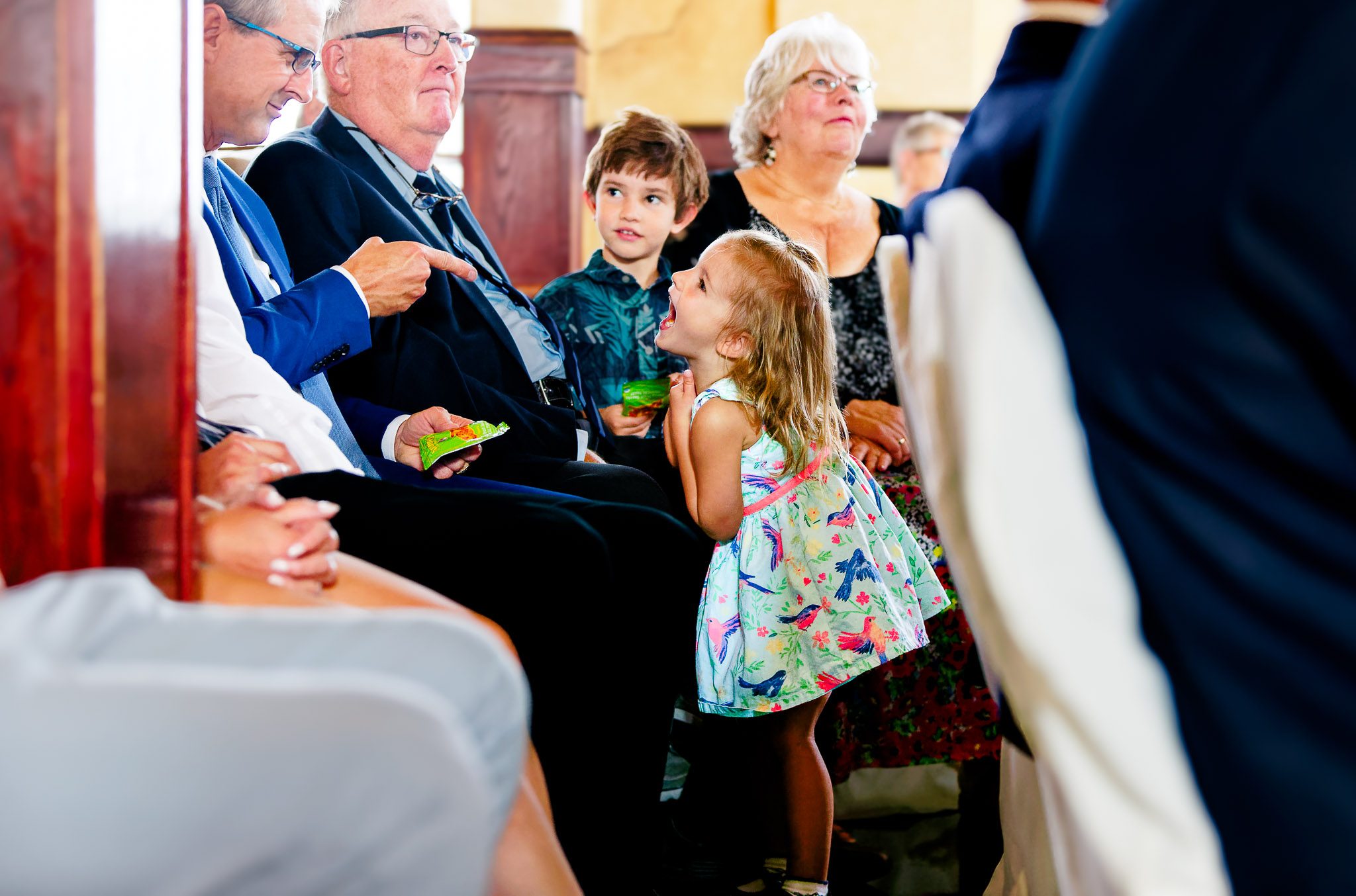 Child Misbehaving During Wedding Ceremony