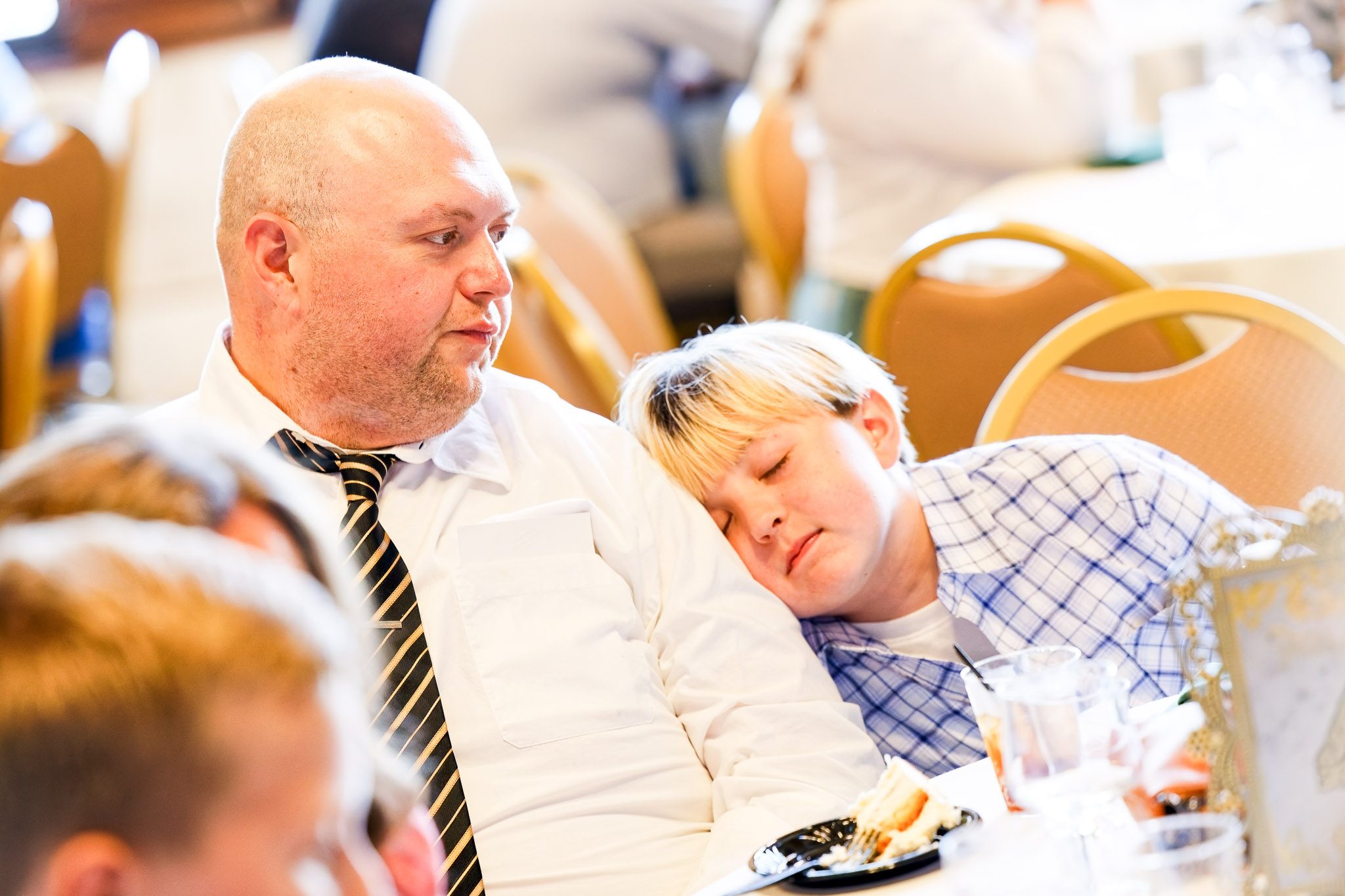 Kid Falling Asleep During Wedding Reception St Paul