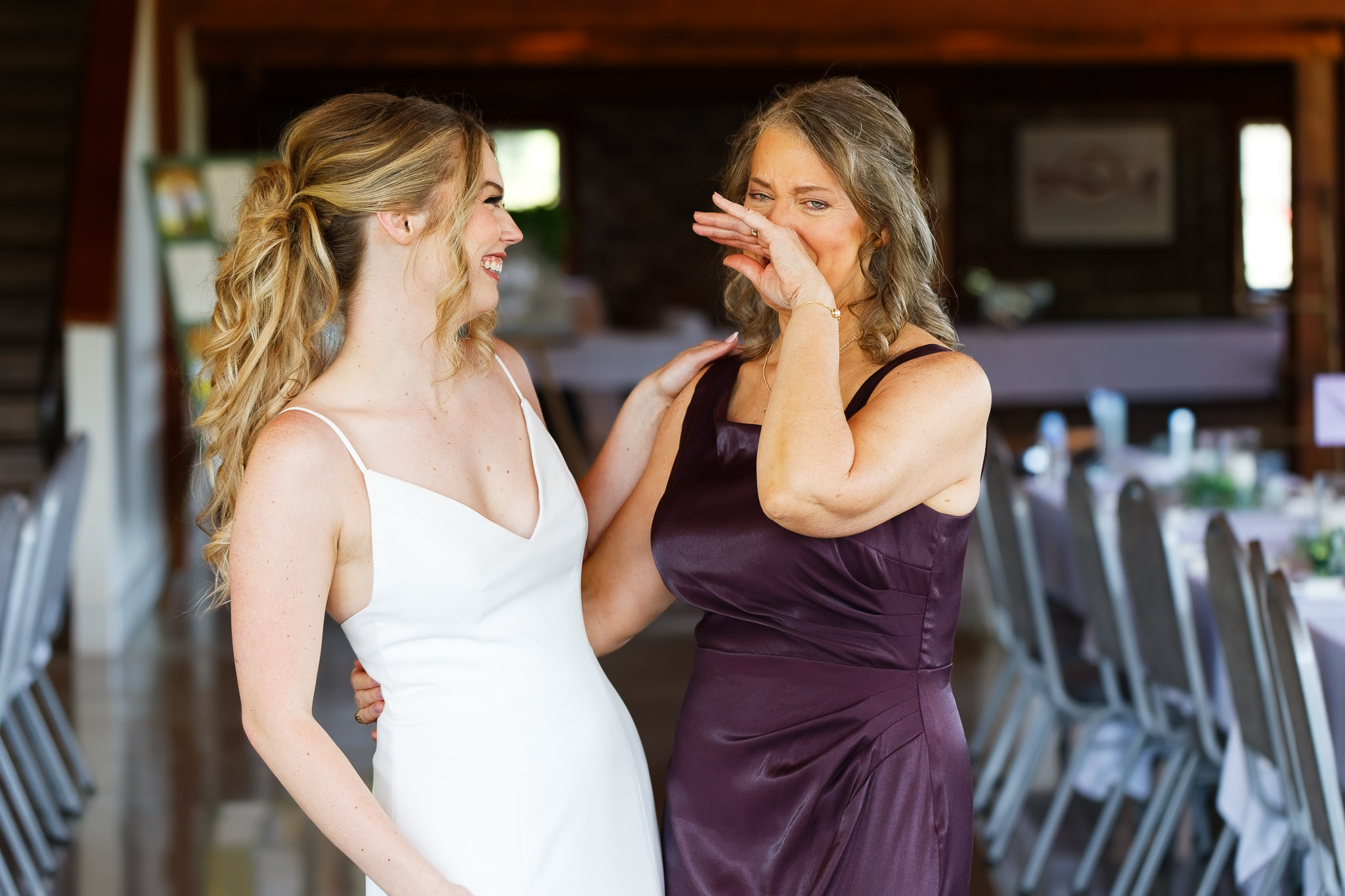 Mother in Tears During Bride Preparation at Bearwood Event Barn