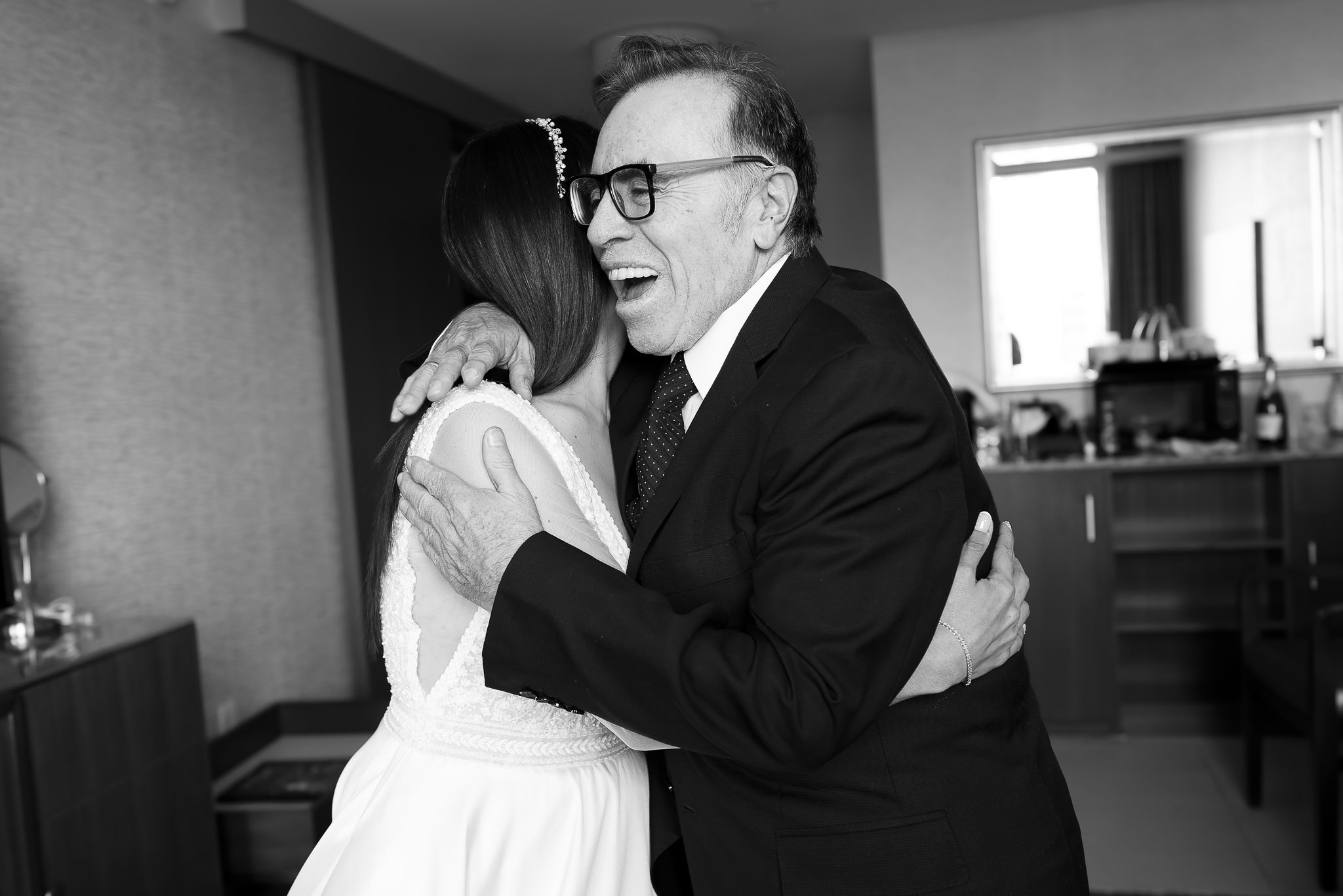 Father Daughter First Look - Mayowood Stone Barn Wedding