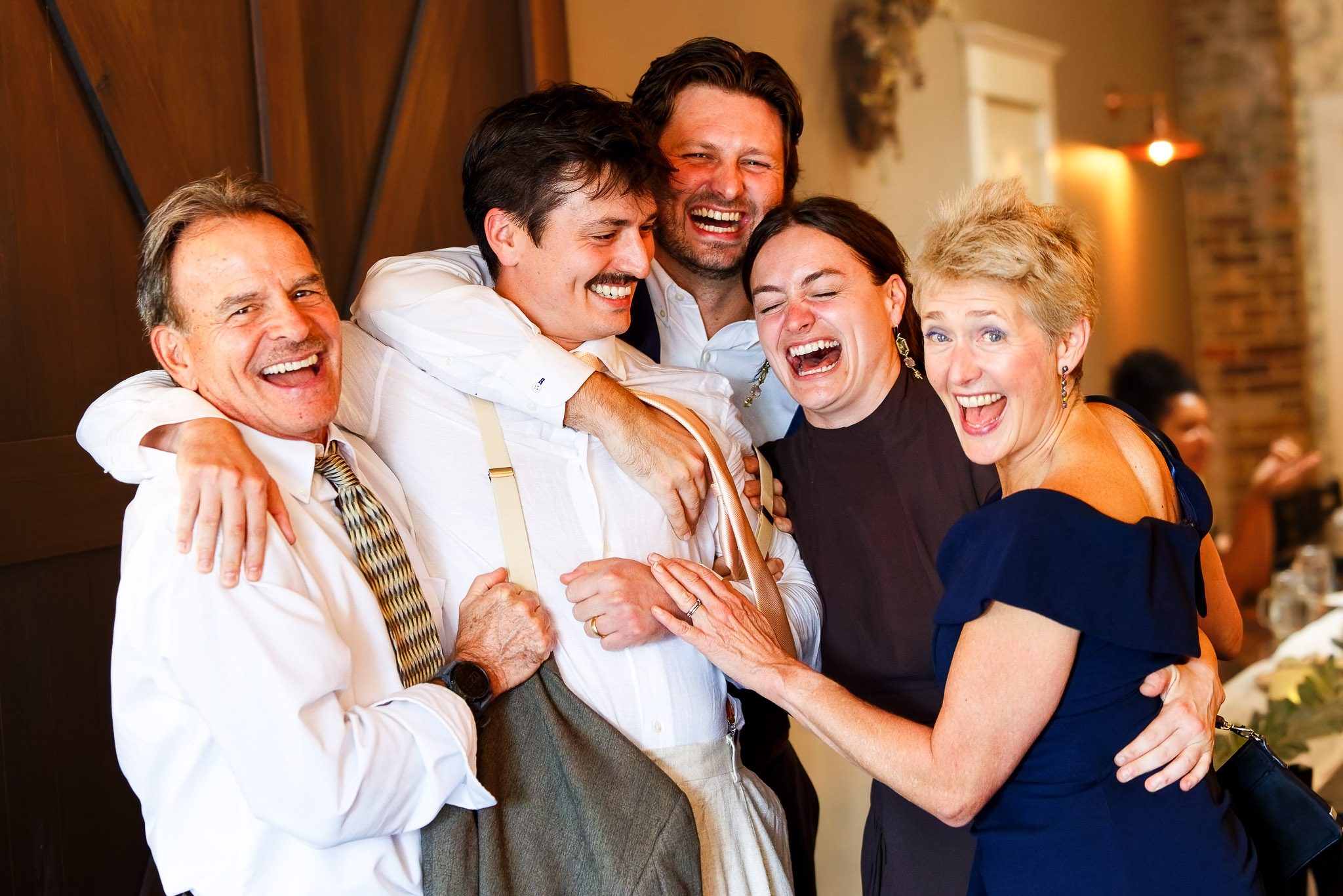 Happy Family Moment at Como Conservatory Wedding St Paul MN