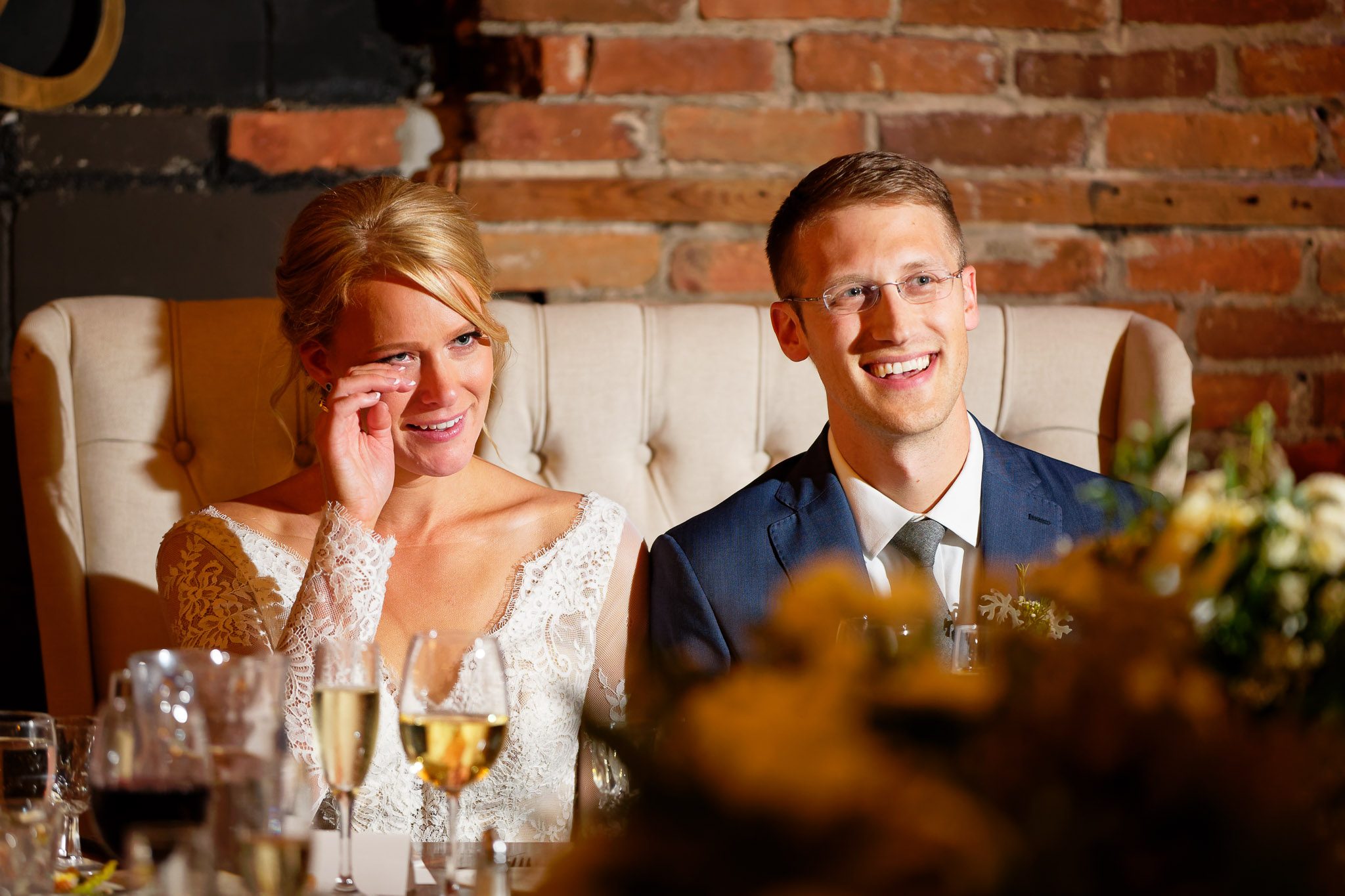 Bride Crying During Emotional Wedding Reception Toasts