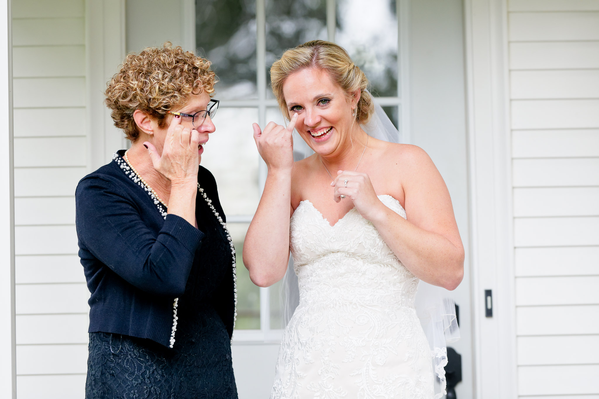 Bride and Mother Emotional First Look - Tears of Joy