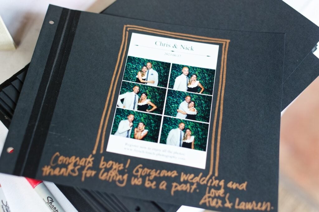 glue-photos-in-wedding-guest-book