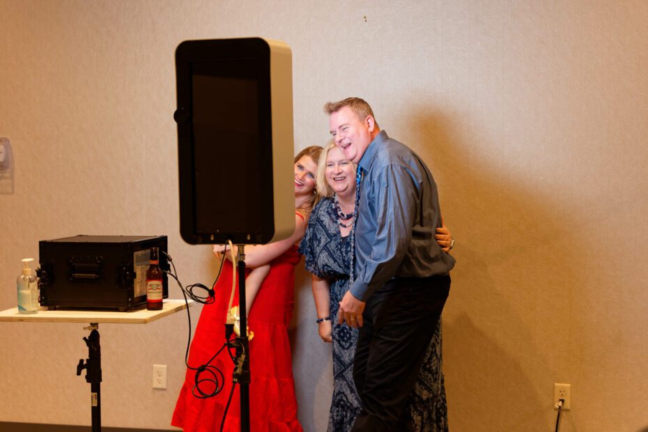 photo booth used by guest on wedding day