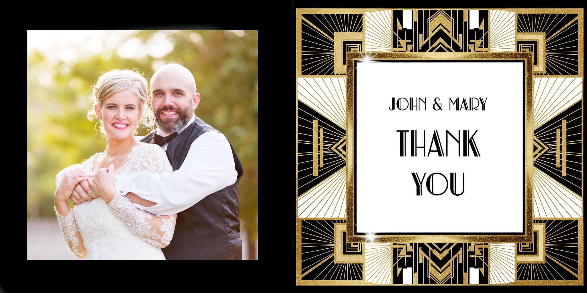 30s themed thank you card